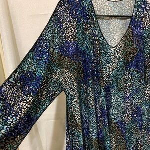 3/$28❤️custom made multicolor loose, fit extra-large, long sleeve blouse